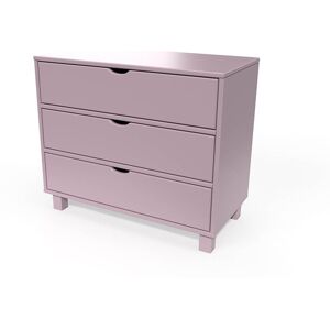 ABC MEUBLES Commode bois 3 tiroirs Cube - - Violet Pastel - / - Violet Pastel - Publicité