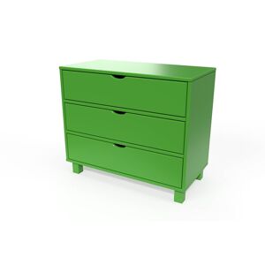 ABC MEUBLES Commode bois 3 tiroirs Cube - - Vert - / - Vert