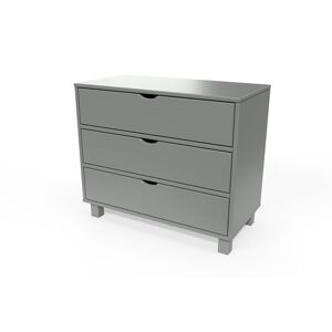 ABC MEUBLES Commode bois 3 tiroirs Cube Gris