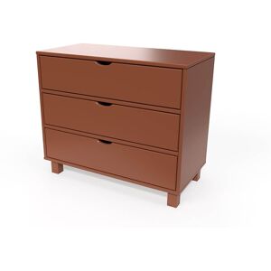 ABC MEUBLES Commode bois 3 tiroirs Cube - - Chocolat - / - Chocolat - Publicité