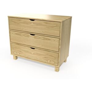 ABC MEUBLES Commode bois 3 tiroirs Cube - - Miel - / - Miel