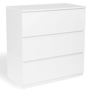 ID MARKET Commode 3 tiroirs TOMI 78 cm bois blanc - Publicité