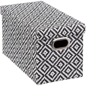 5 FIVE SIMPLY SMART Boite de rangement avec couvercle 15 x 31 x 15 cm deco Noir & Blanc