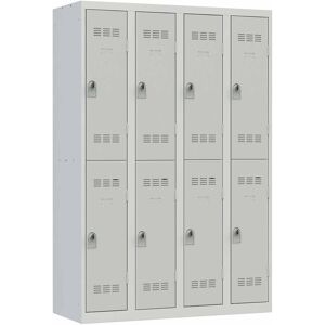 P.HENRY Vestiaires 4 colonnes de 2 cases de 30cm gris perle - Publicité