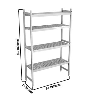 GGM GASTRO - Rayonnage à clayettes aluminium - 1070 x 1800 mm