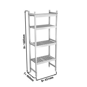 GGM GASTRO - Rayonnage à clayettes aluminium anodisé - 651 x 1685 mm