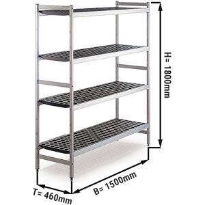 GGM GASTRO - Rayonnage à clayettes aluminium - 1500 x 1800 mm