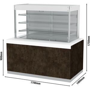 GGM GASTRO - Vitrine réfrigérée PRAG - 1700mm - 4 étagères - Rideau de nuit inclus