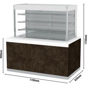 GGM GASTRO - Vitrine réfrigérée PRAG - 1700mm - 4 étagères - Rideau de nuit inclus