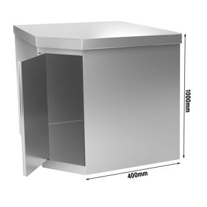 GGM GASTRO - Armoire murale d'angle en inox - 700x400mm - avec porte battante - Hauteur : 1000mm