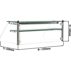 GGM GASTRO - Vitrine en verre avec 1 étagère - 1,25 m