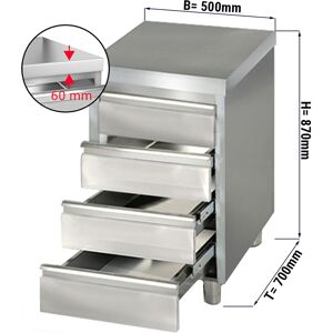 GGM GASTRO - Armoire à tiroirs PREMIUM avec 4 tiroirs - 500x700mm