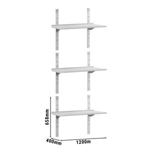 GGM GASTRO - Etagères murales ECO - 1200x400mm - avec 3 étagères