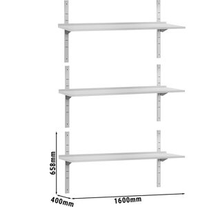 GGM GASTRO - Etagères murales ECO - 1600x400mm - avec 3 étagères