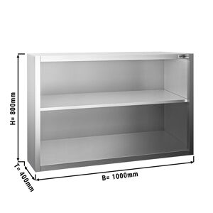 GGM GASTRO - Armoire murale en inox PREMIUM - 1000x400mm - sans porte coulissante - hauteur 800mm