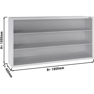 GGM GASTRO - Armoire murale en inox ECO - 1800x400mm - sans porte coulissante hauteur 1000mm