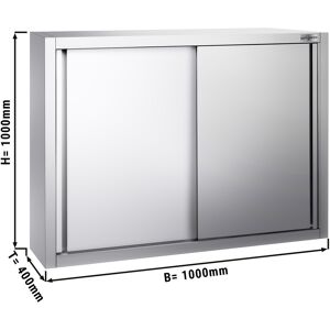 GGM GASTRO - Armoire murale en inox PREMIUM - 1000x400mm - avec porte coulissante - hauteur 1000mm