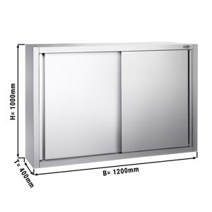 GGM GASTRO - Armoire murale en inox PREMIUM - 1200x400mm - avec porte coulissante - hauteur 1000mm