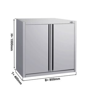 GGM GASTRO - Armoire murale en inox ECO - 800x400mm - avec porte battante hauteur 1000mm