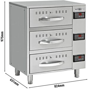 GGM GASTRO - Armoire chauffante - 824mm - 3 tiroirs