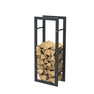 - HHWPF0005 Rangement à bois en acier noir 100x40x25CM, rack pour bois de chauffage, range-bûches