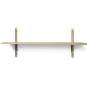 ferm LIVING - Etagère murale sectorielle simple, 87 cm, chêne / laiton noir