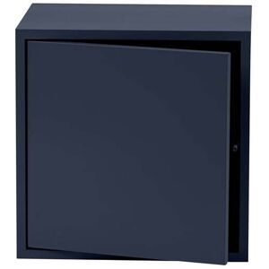 Muuto - Stacked Module d'étagère système avec porte, moyen / midnight blue