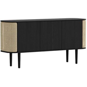 Umage - Treasures Sideboard avec 3 portes, noir / tressage viennois