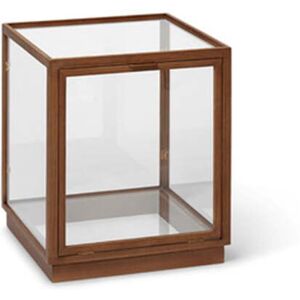 ferm LIVING Miru Vitrine en verre Montre chene teinte fonce