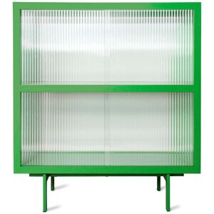 HKliving - Armoire avec verre côtelé, vert