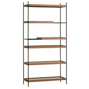 Woud - Tray Shelf haut, noyer / noir (configuration 1)