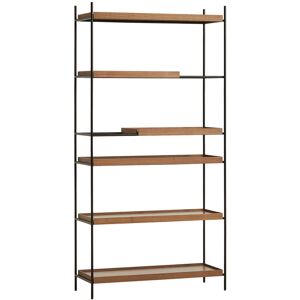 Woud - Tray Shelf haut, noyer / noir (configuration 1)