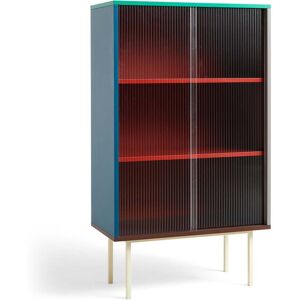 HAY Colour Cabinet Armoire avec portes en verre 130 x 75 cm multicolore independante