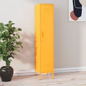 Vidaxl - Armoire à casiers Jaune moutarde 35x46x180 cm Acier - Publicité