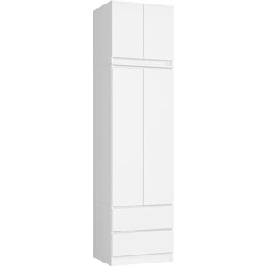 Armoire avec surmeuble Akord S60 Blanche 60 cm 2 portes 2 tiroirs façade Blanche 3 étagères 60x51x234 cm - Publicité