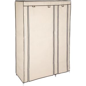 TECTAKE Armoire Penderie en tissu 5 Petits compartiments et 1 grand compartiment - beige - Publicité