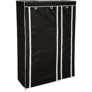 TECTAKE Armoire Penderie en tissu 5 Petits compartiments et 1 grand compartiment - noir - Publicité