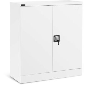 FROMM & STARCK Fromm&starck - Armoire De Rangement Métallique Meuble Bureau Verrouillable Acier 102cm Blanc - Publicité