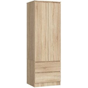 Armoire Akord S60 Chêne Sonoma 60 cm 2 portes 2 tiroirs façade Chêne Sonoma 1 étagère 60x51x180 cm - Publicité