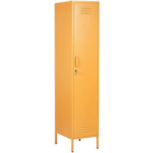 Beliani - Vestiaire en Acier 1 Porte Jaune 185 cm de Hauteur Moderne Industriel Orange - Publicité