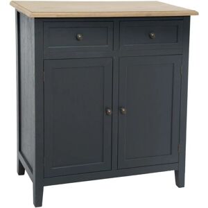 Buffet 2 portes Damian gris ardoise 80x35cm Atmosphera créateur d'intérieur - Gris foncé - Publicité