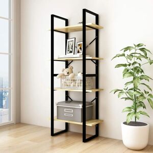 JOGRABO vidaXL bookcase 4 compartments 60x30x140 cm pine solid wood - Publicité