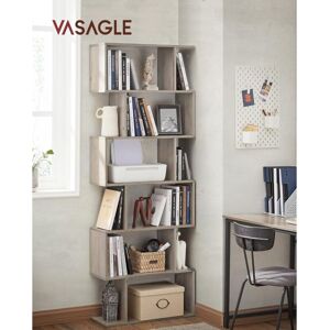 Bibliothèque, Étagère à 6 niveau, Meuble de rangement, Cloison Séparateur, pour Salon, Chambre, Bureau, Style Moderne, Grège - Vasagle - Publicité