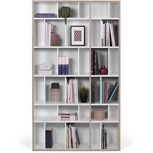 - Bibliothèque 108x32x188 cm blanc mat et bords naturels - group