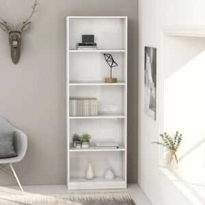 VIDAXL 5 - Shelves dans les étagères en bois de haute qualité Design moderne différentes couleurs Couleur : blanc brillant - Publicité