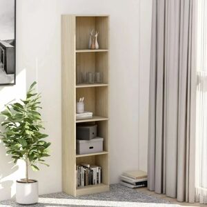 VIDAXL 5 - Shelves dans les étagères en bois de haute qualité Design moderne différentes couleurs Couleur : Chêne sonoma - Publicité