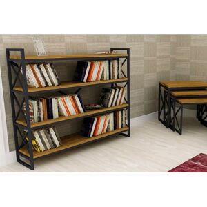 AZURA HOME DESIGN Bibliothèque WESTON 120 cm bois et métal - Publicité