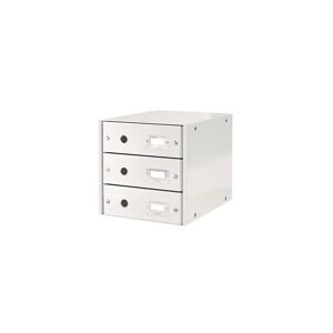 Module de classement Leitz Click&Store Wow 3 tiroirs blanc - Blanc - Publicité