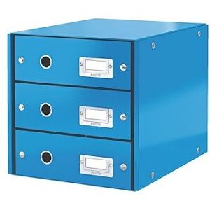 Module de classement Leitz Click&Store Wow 3 tiroirs bleu - Bleu - Publicité