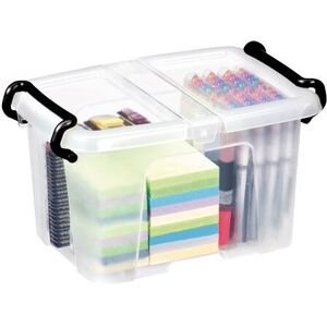 CEP Boîte de rangement en plastique Strata - 6 litres - dim : h 22,4 x l 30,5 cm - Lot de 5 - Publicité